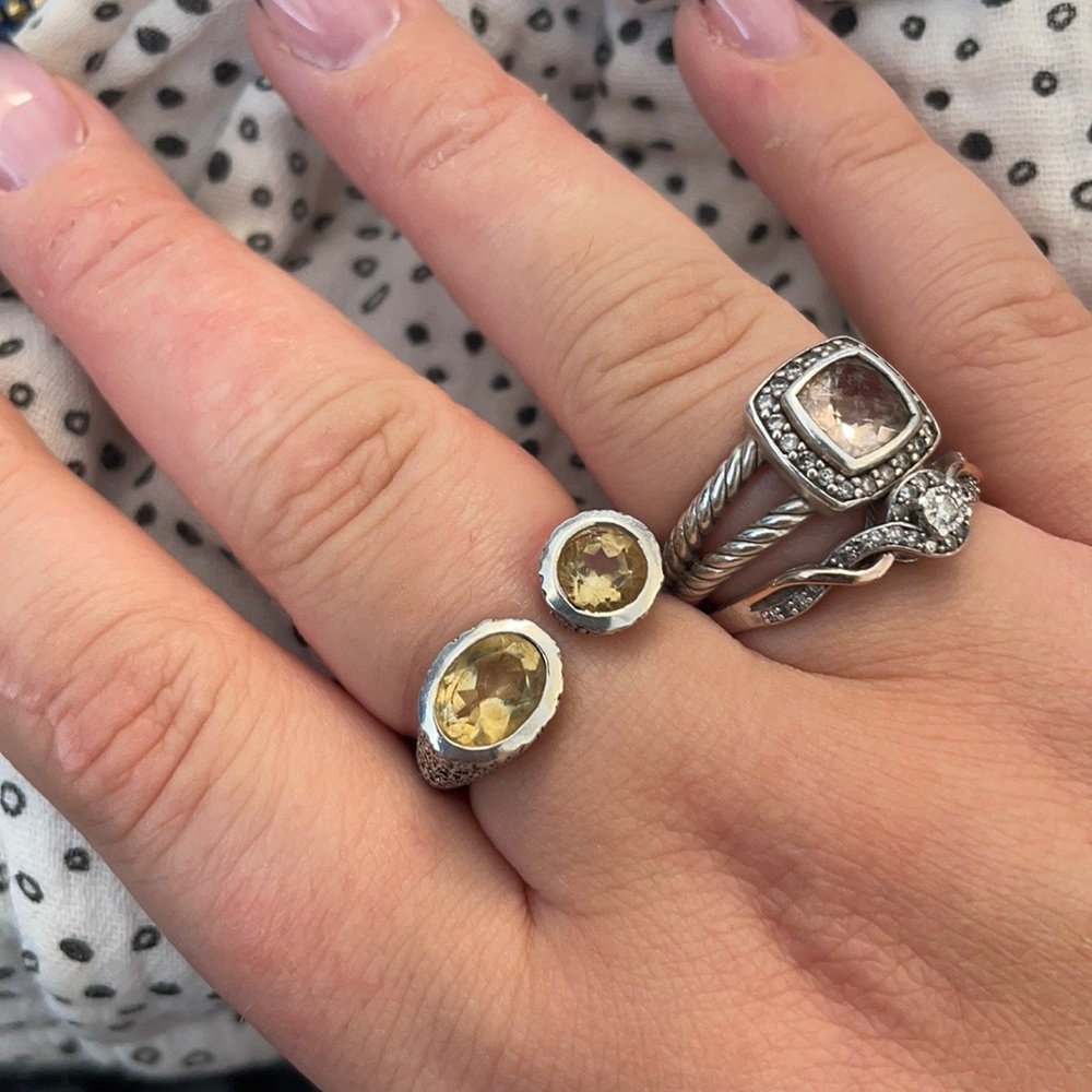 Citrine silver ring